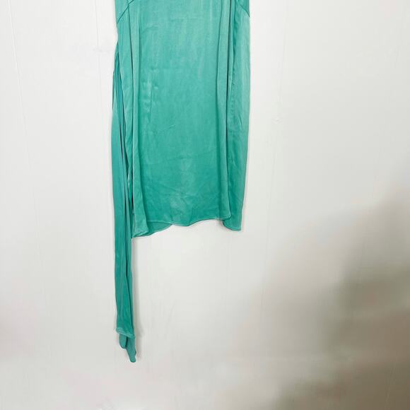 Saylor Mykonos Cowl Neck Asymmetrical Dress in Waterfall Green Small S Cocktail - Picture 8 of 12